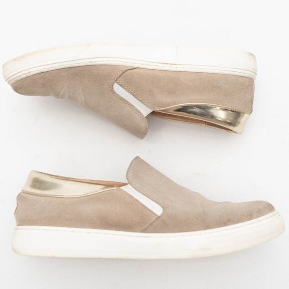 Maiden Lane Tan Suede Slip-On Sneakers Size 38 US 7.5 - Picture 6 of 11